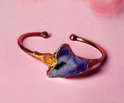 BRAZALETE PIEDRA MORADO