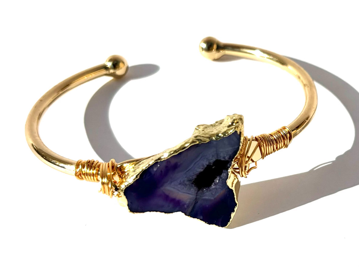 BRAZALETE PIEDRA MORADO